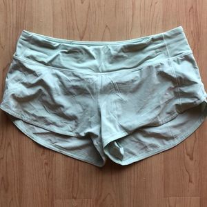 EUC S8 Mint Speed Up 2.5 Lululemon Shorts